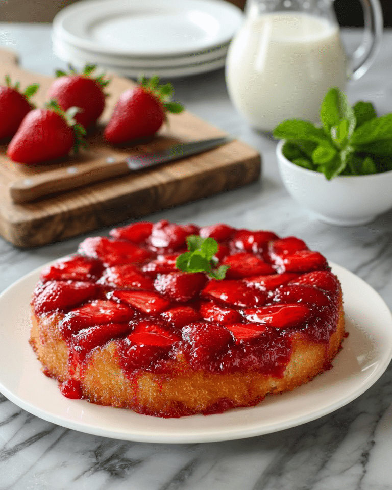 Gâteau Renversé aux Fraises : Le Dessert Spectaculaire