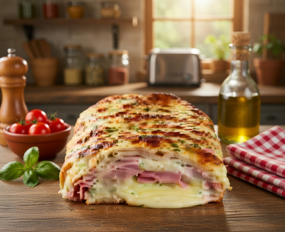 Recette Roulé Feuilleté Tressé Jambon et Fromage