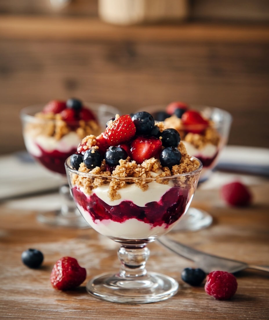 Verrines Crumble aux Fruits Rouges & Mascarpone : Le Dessert Frais et Élégant