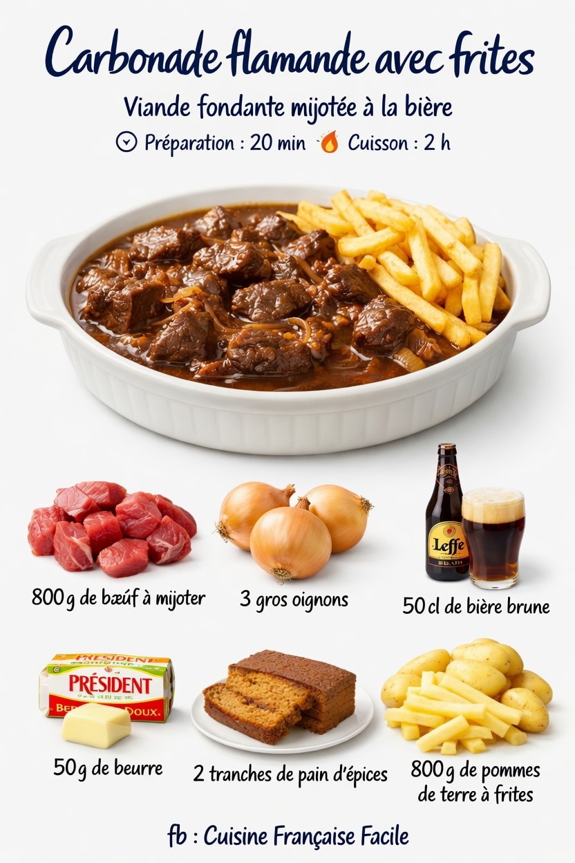 Carbonade Flamande avec Frites Recette