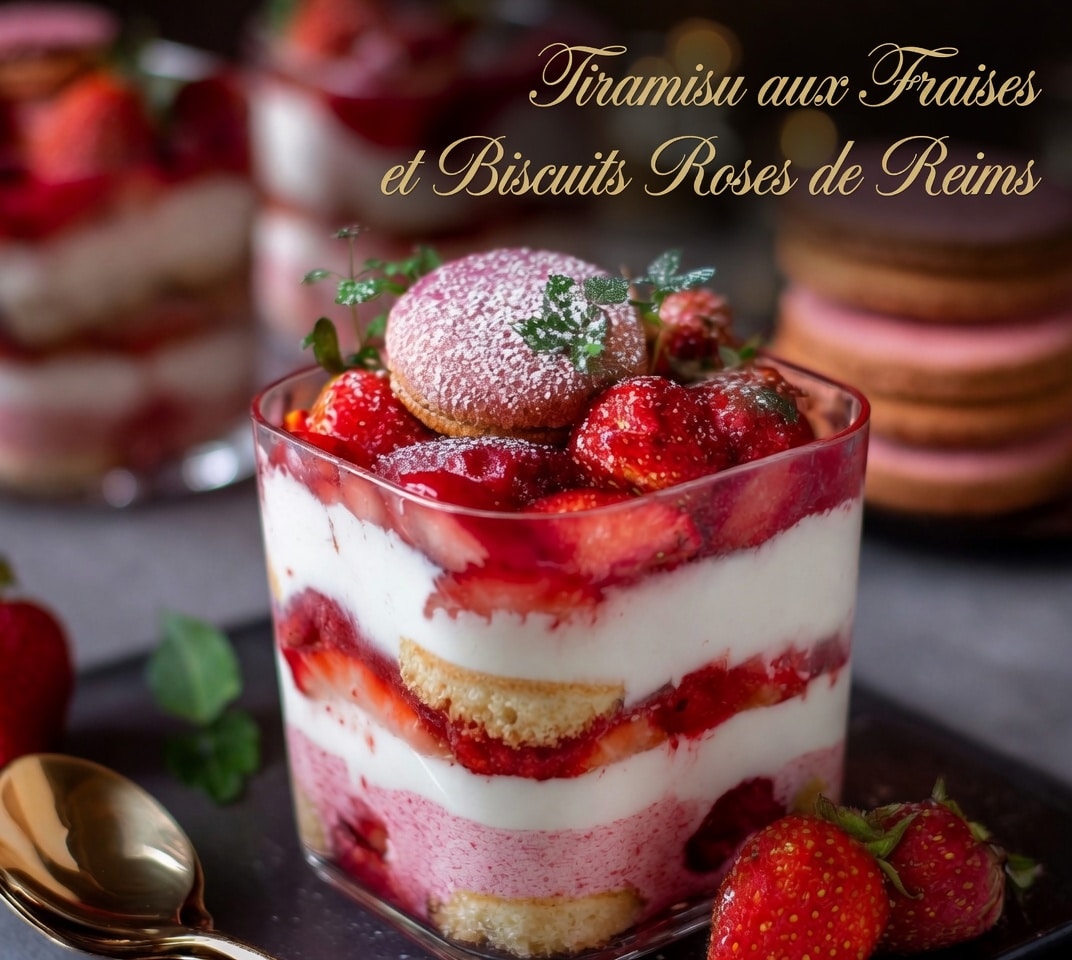 Tiramisu aux Fraises et Biscuits Roses de Reims : Le Dessert Frais, Léger et Gourmand