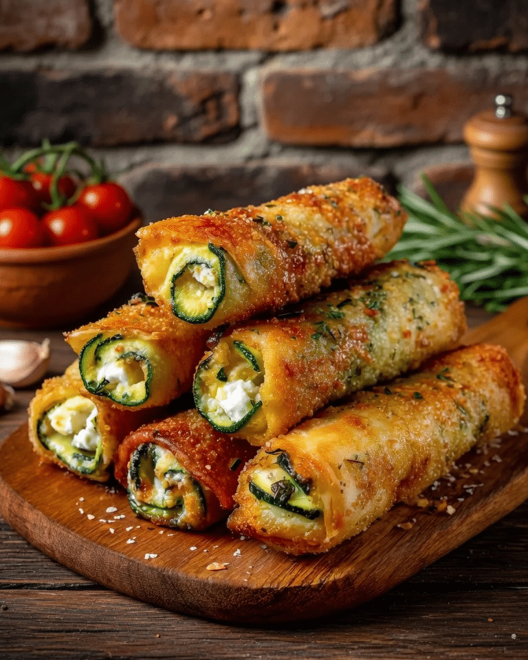 Cigares de Courgettes Croustillants au Fromage Feta et Mozzarella