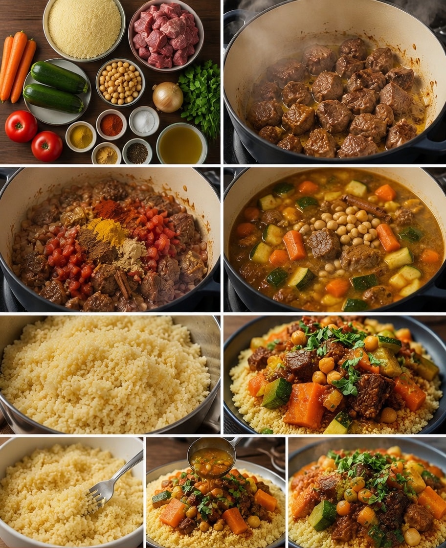 Étape par Étape: Couscous Traditionnel : la recette authentique qui rassemble toute la famille