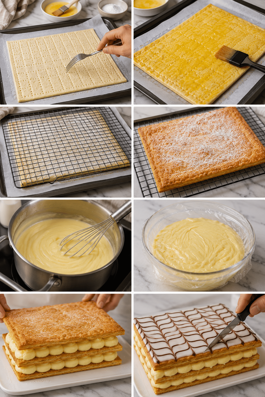Étape par Étape: Mille-Feuille Maison : la recette élégante et gourmande qui impressionne à tous les coups Étape par Étape: Mille-Feuille Maison : la recette élégante et gourmande qui impressionne à tous les coups