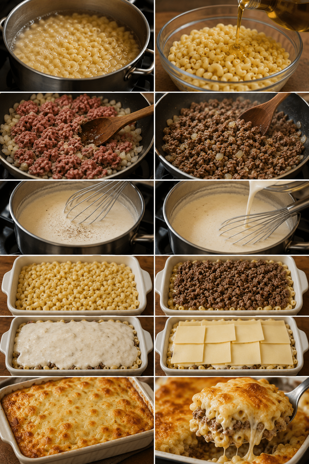 Étape par Étape: Gratin de Coquillettes à la Raclette et Viande Hachée : le plat ultra-réconfortant qui fait fondre toute la famille Étape par Étape: Gratin de Coquillettes à la Raclette et Viande Hachée : le plat ultra-réconfortant qui fait fondre toute la famille