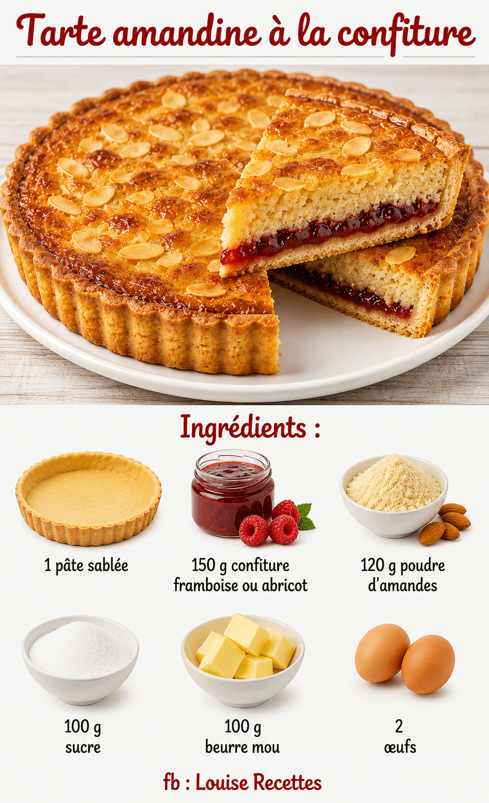 Tarte Amandine à la Confiture