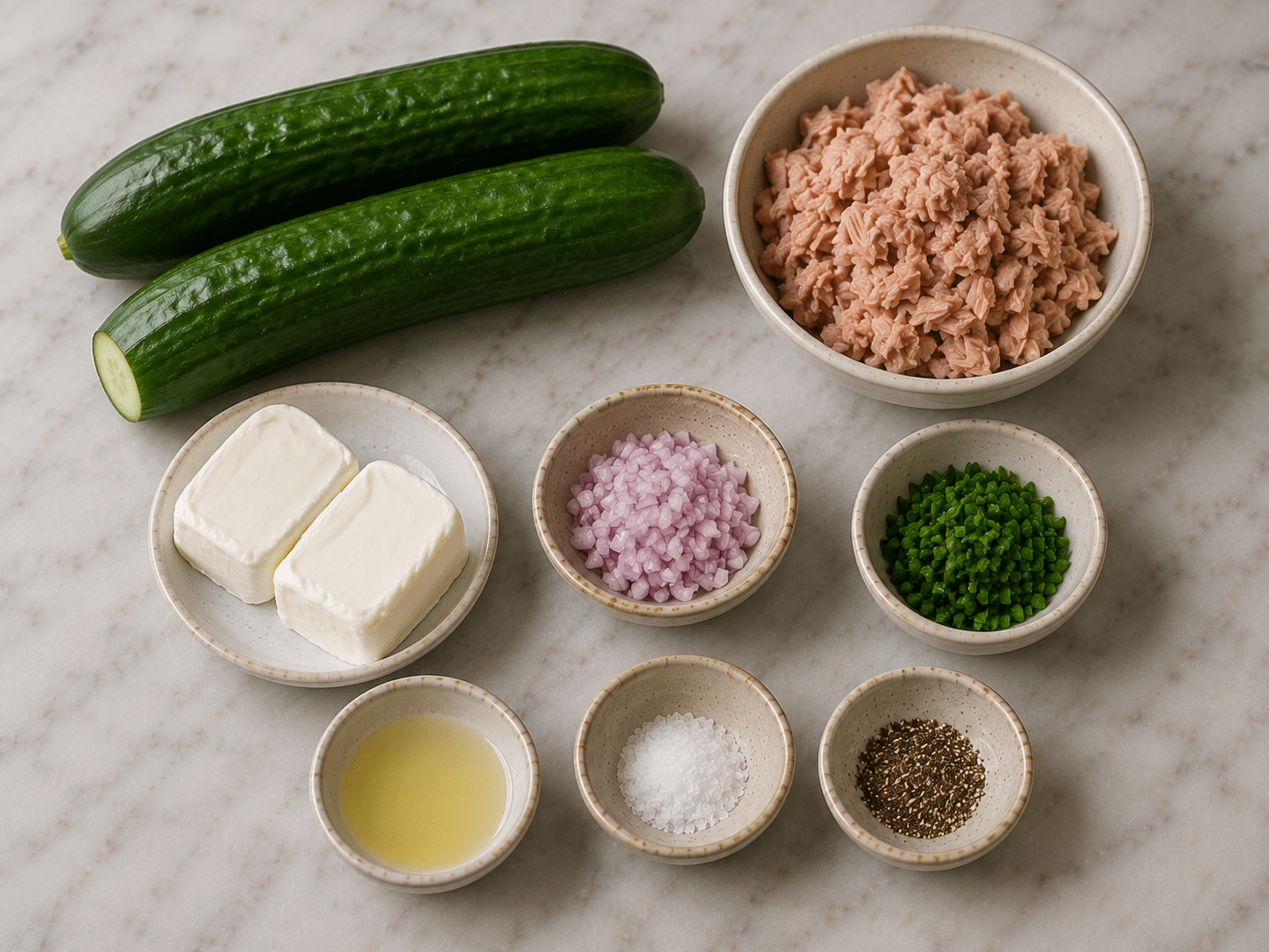 La Liste des Ingrédients : Concombres Farcis au Thon : la recette fraîche, légère et ultra-gourmande prête en 15 minutes