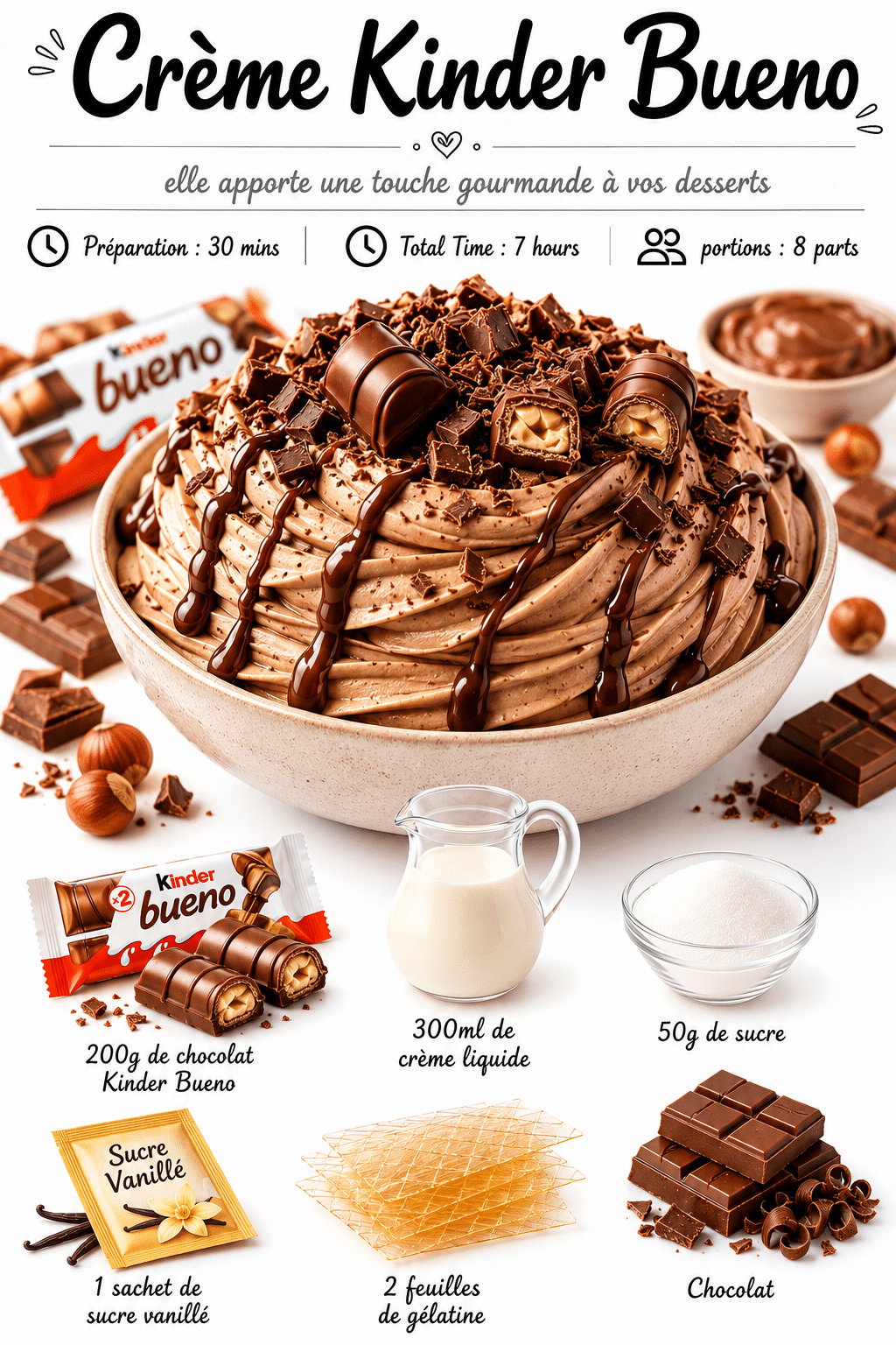 Crème Kinder Bueno Maison