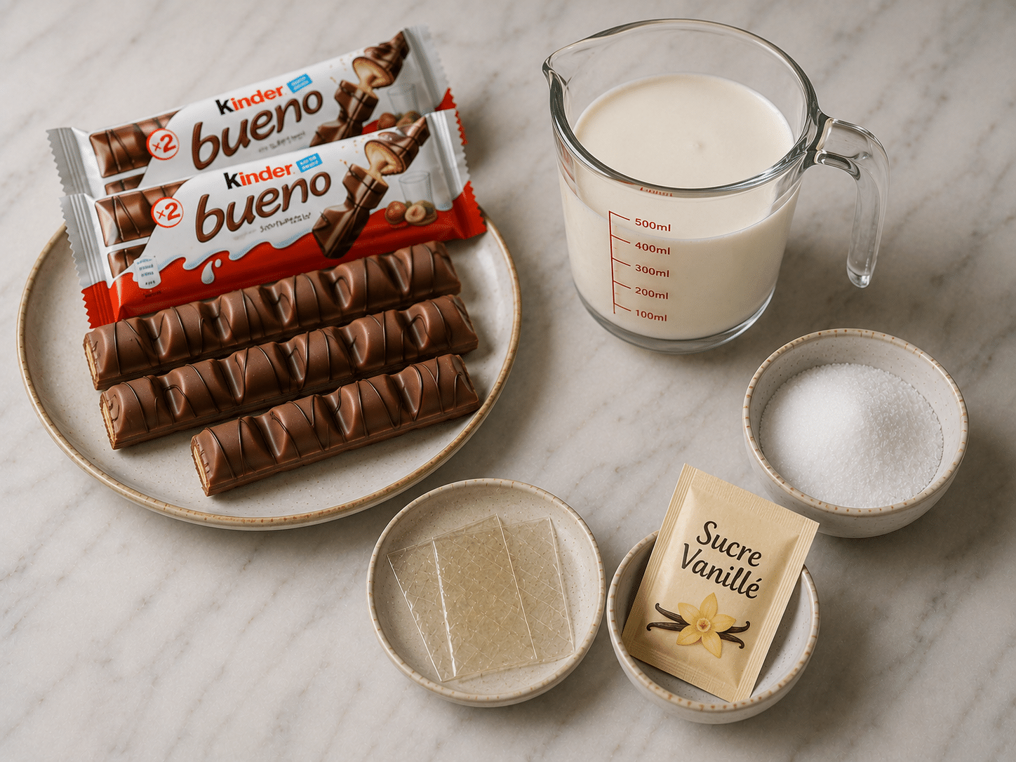 La Liste des Ingrédients : Crème Kinder Bueno Maison : la crème ultra-gourmande qui fait fondre tout le monde 🍫