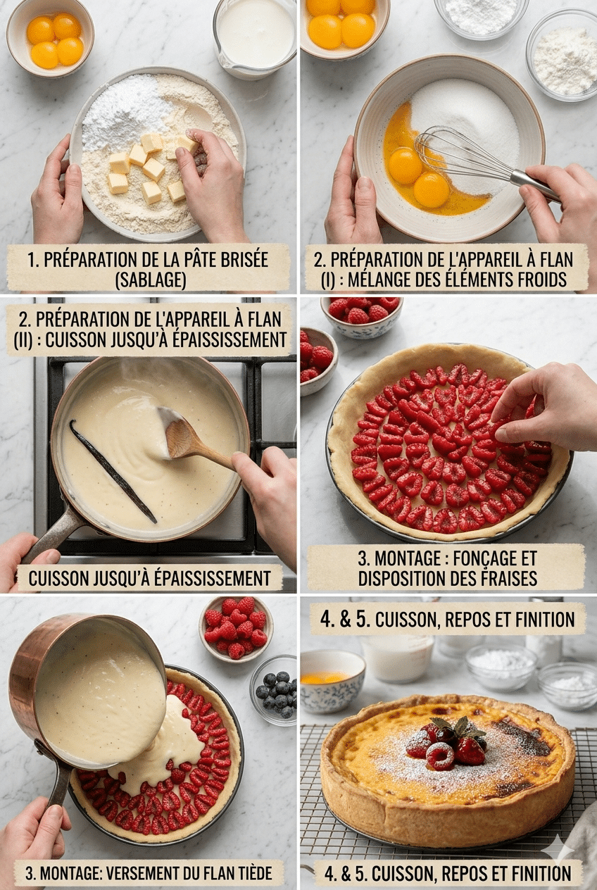 Étape par Étape: Flan Pâtissier aux Fraises : Le Dessert Crémeux, Vanillé et Gourmand qui Fait Sensation à Chaque Fois