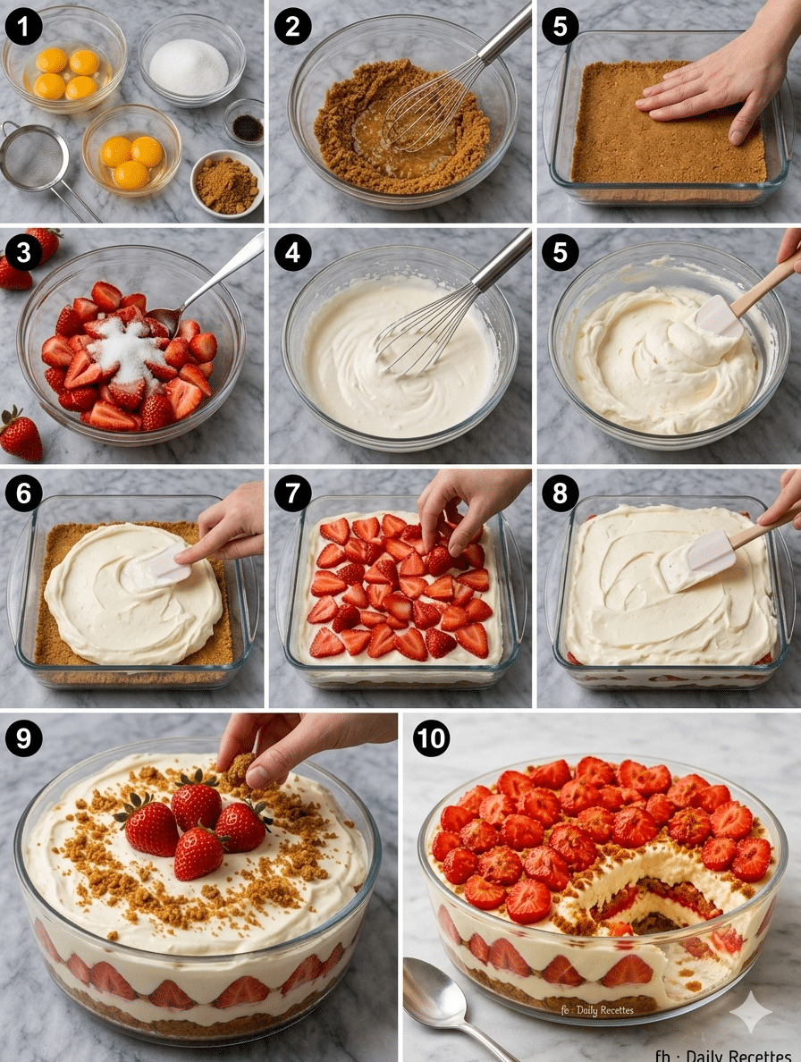 Étape par Étape: Tiramisu aux Fraises Spéculoos et Mascarpone
