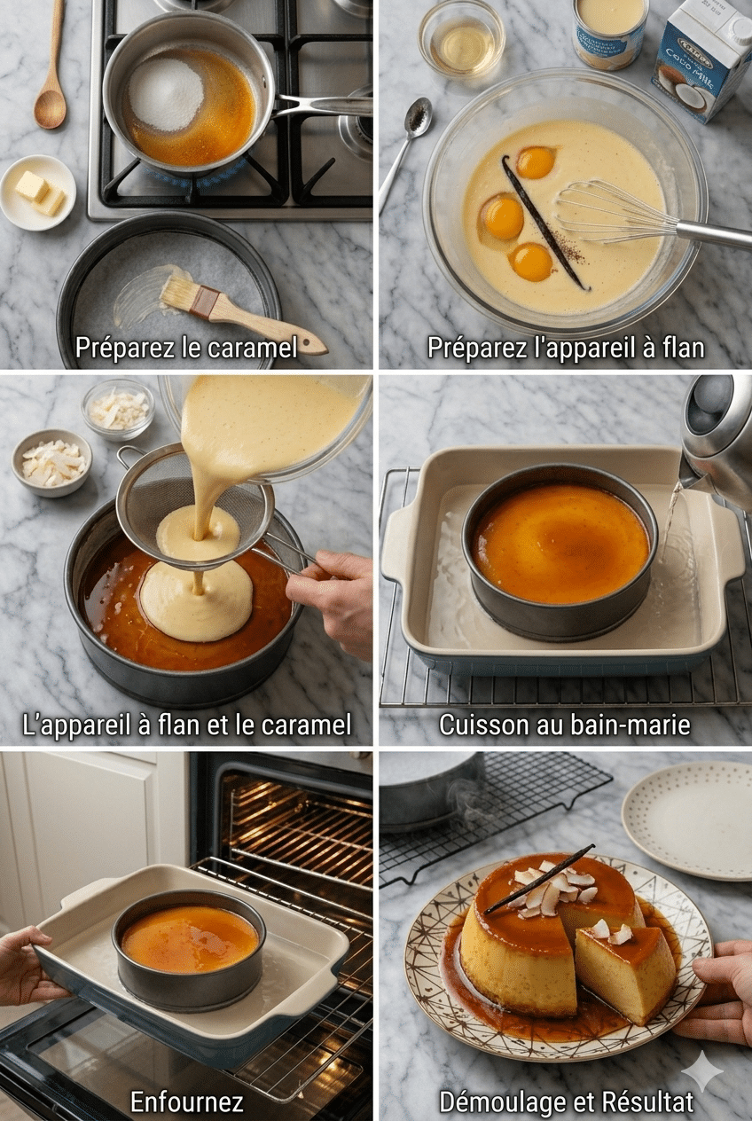 Étape par Étape: Flan Coco au Lait Concentré : La Recette Crémeuse, Tropicale et Irrésistible qui Sent Bon les Vacances