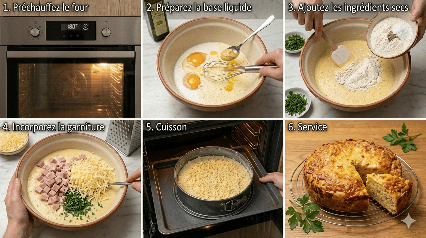 Étape par Étape: Cake Jambon-Gruyère : Le Cake Salé Moelleux, Doré et Gourmand qui Fait l’Unanimité