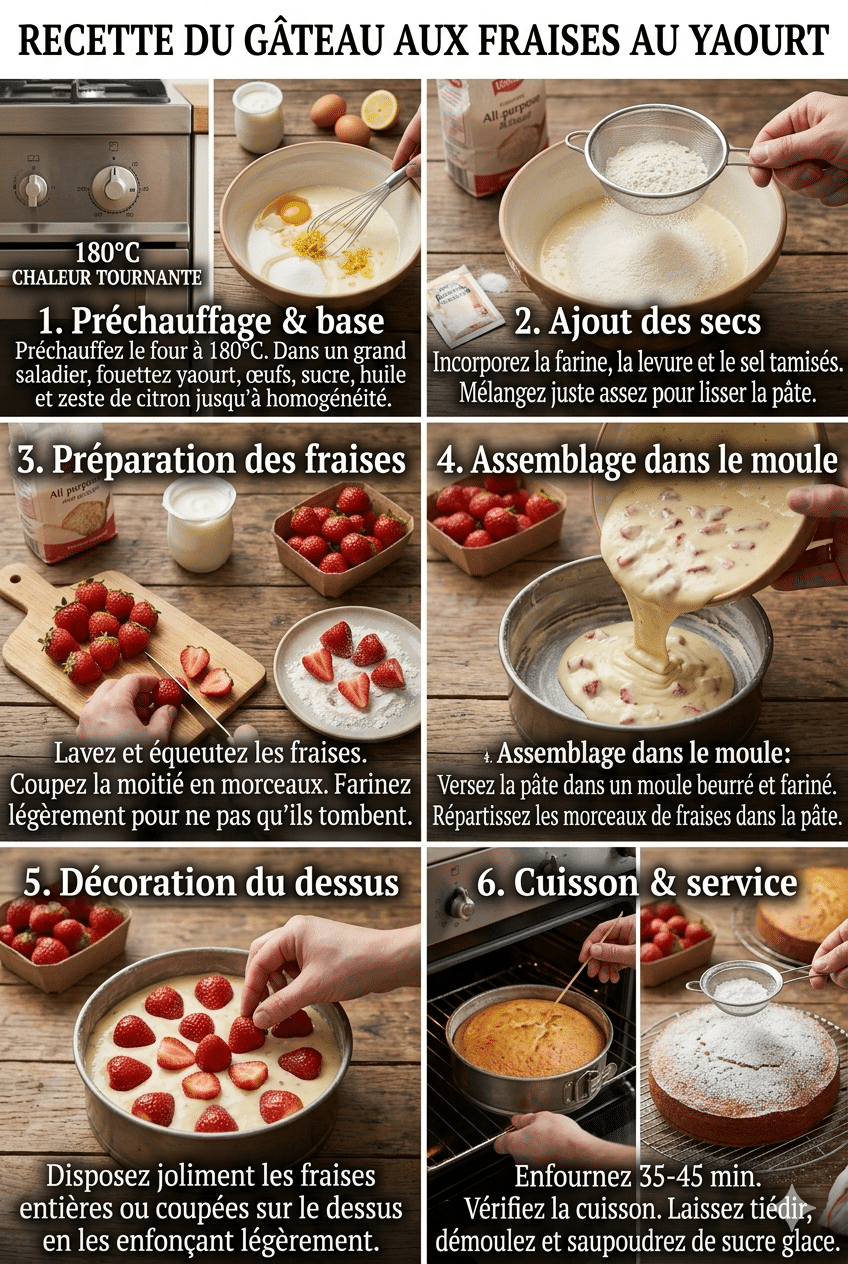 Étape par Étape: Gâteau au Yaourt aux Fraises : La Recette Moelleuse et Fruitée qui Sent Bon le Printemps