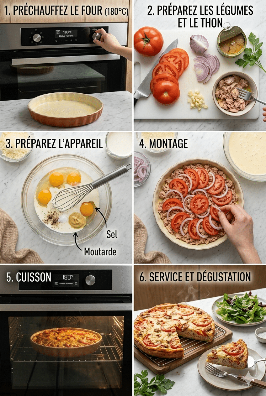 Étape par Étape: Quiche sans pâte au thon et tomates légère