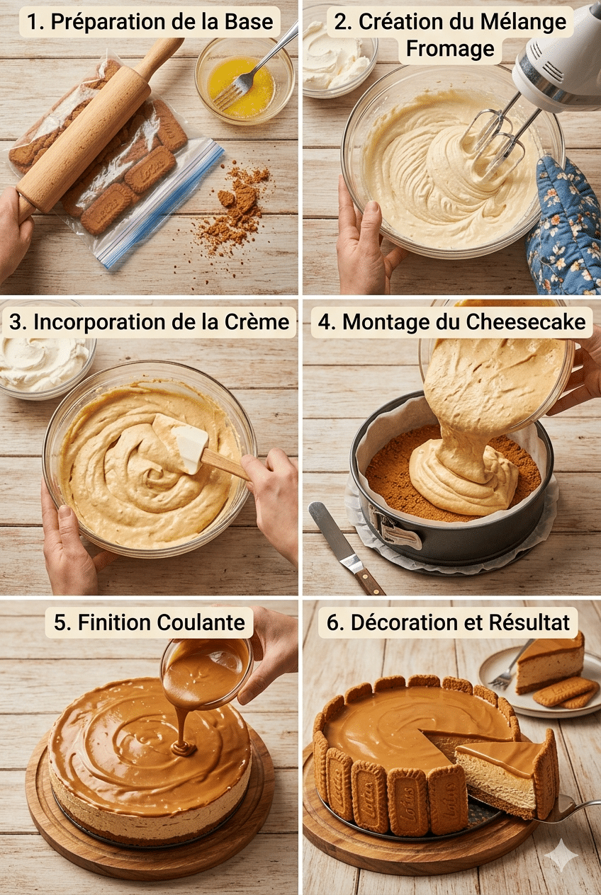 Étape par Étape: Cheesecake Mousse Mascarpone et Spéculoos