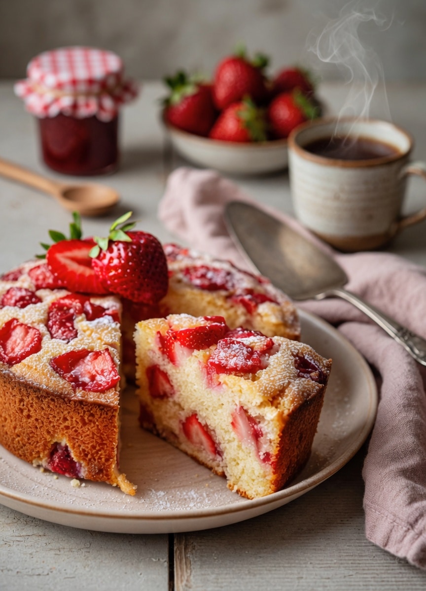 Gâteau au Yaourt aux Fraises