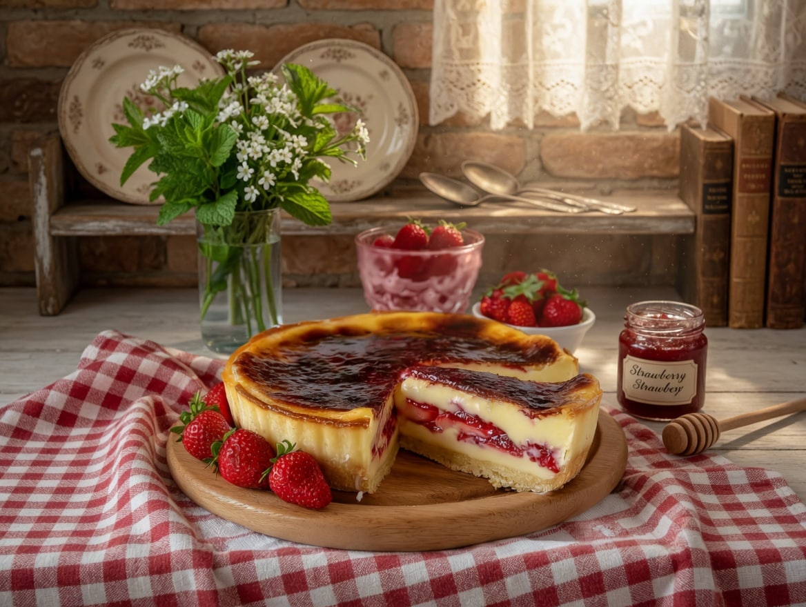 Flan Pâtissier aux Fraises : Le Dessert Crémeux,