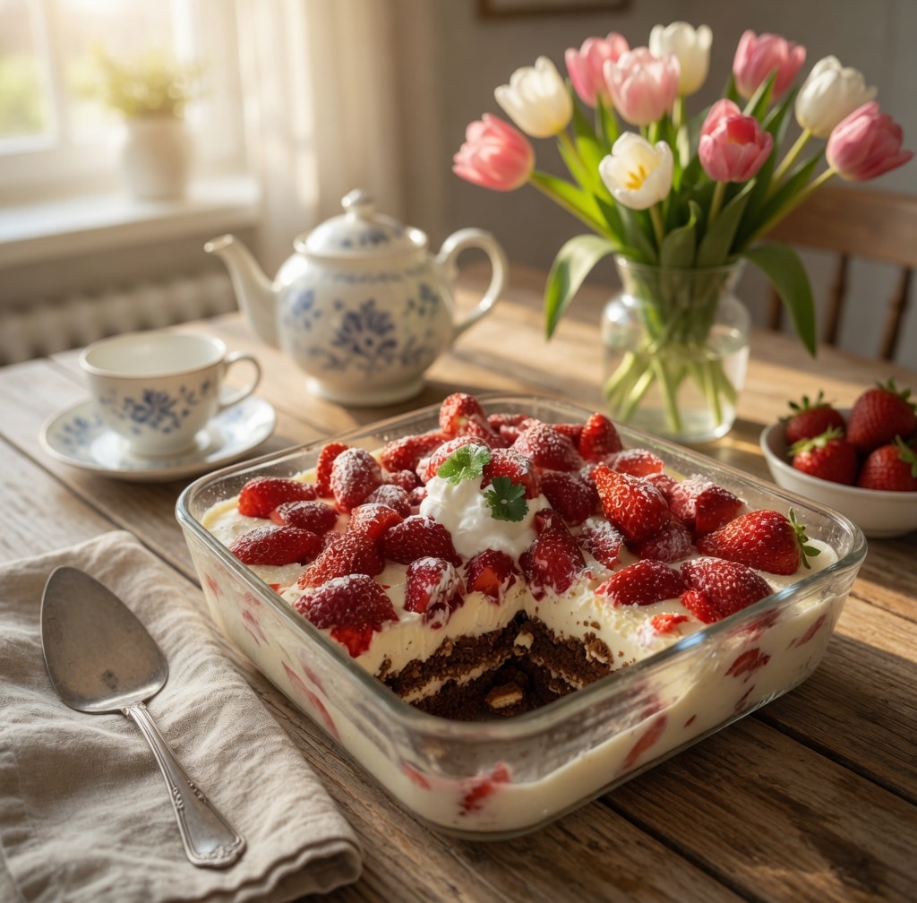 Tiramisu aux Fraises, Spéculoos et Mascarpone : Le Dessert Frais, Croquant