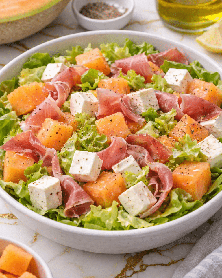 Salade Melon Feta Jambon : la recette fraîche