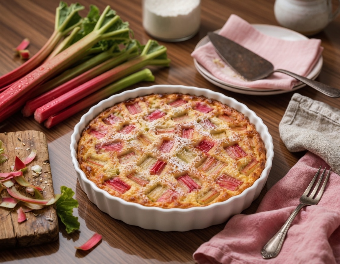 Clafoutis à la Rhubarbe (Nord) : la recette traditionnelle acidulée et réconfortante