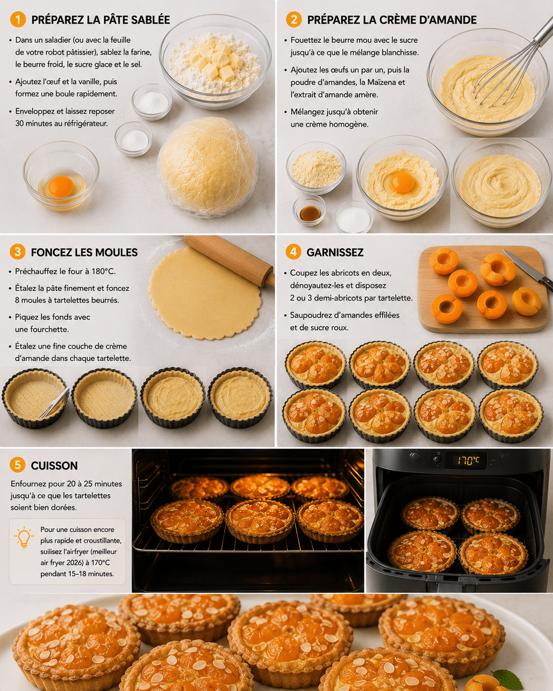 Étape par Étape: Tartelettes aux Abricots : les petites douceurs estivales irrésistibles Étape par Étape: Tartelettes aux Abricots : les petites douceurs estivales irrésistibles