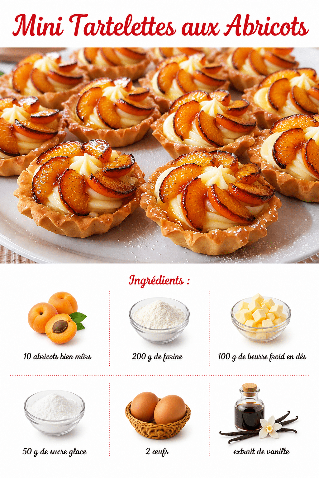 Tartelettes aux Abricots : Tartelettes aux Abricots :