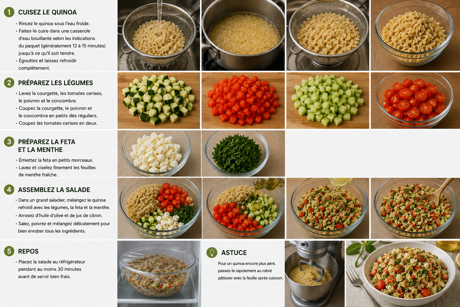 Étape par Étape: Salade de Quinoa aux Légumes d’Été : la recette fraîche, colorée et complète qui fait du bien Étape par Étape: Salade de Quinoa aux Légumes d’Été : la recette fraîche, colorée et complète qui fait du bien