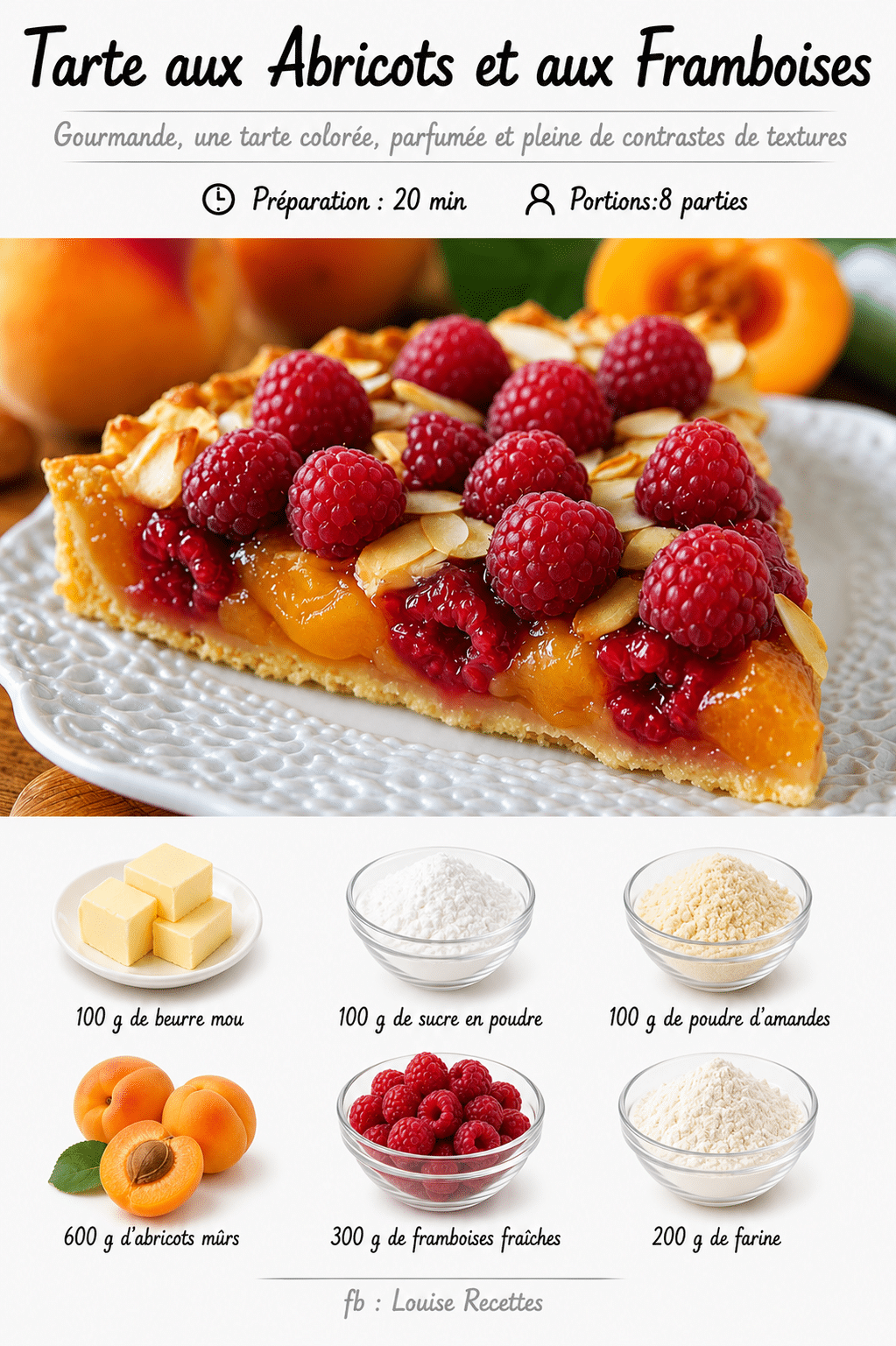 Tarte aux Abricots et aux Framboises : le dessert d’été fruité et gourmand par excellence