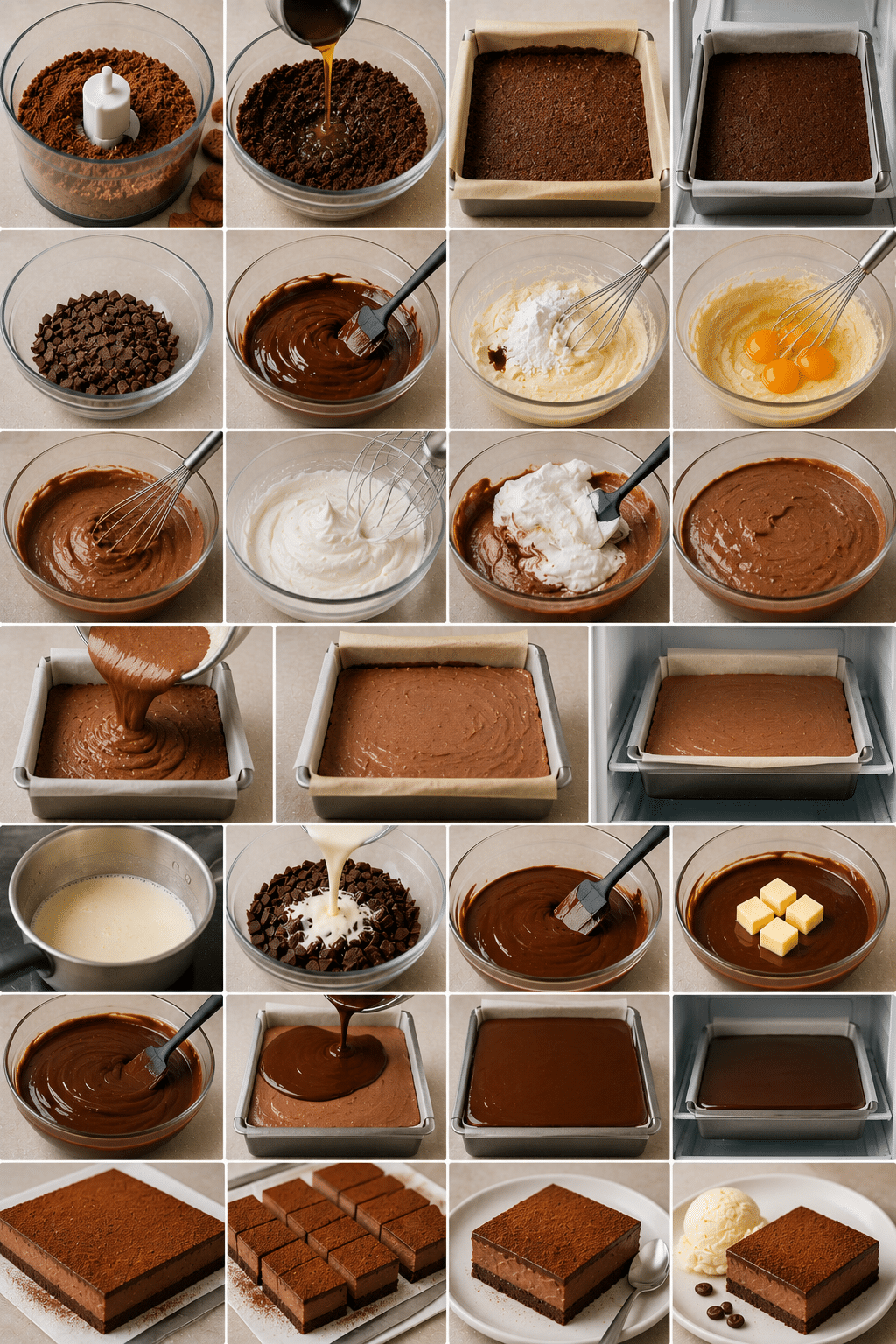 Étape par Étape: Carré Chocolat et Mascarpone : le dessert gourmand et ultra-crémeux qui fait fondre tout le monde