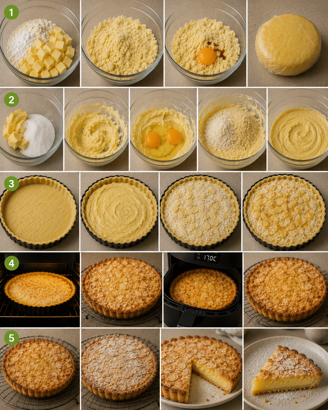 Étape par Étape: Tarte aux Amandes et Noix de Coco : la recette gourmande, exotique et irrésistible