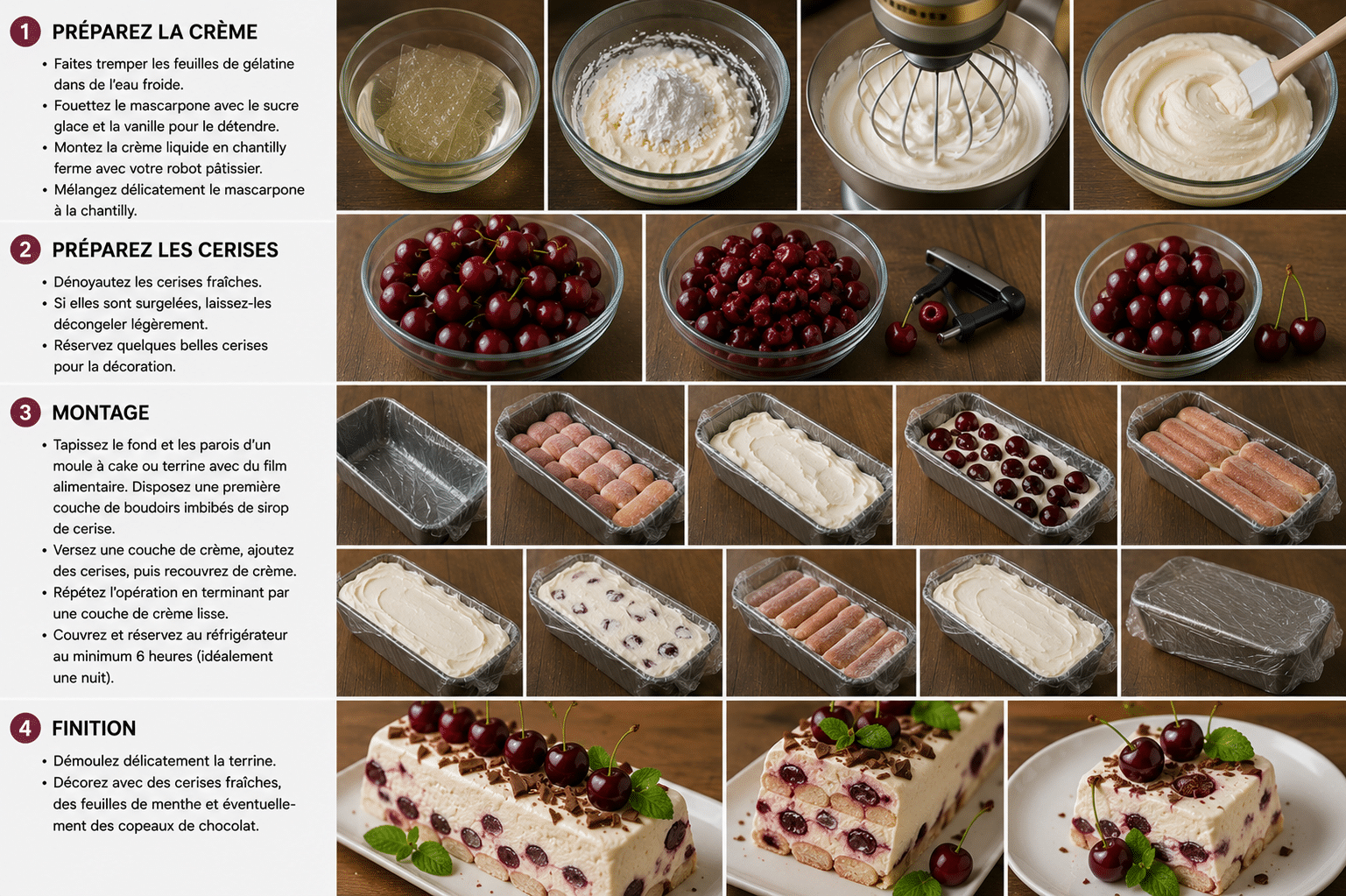 Étape par Étape: Terrine de Boudoirs aux Cerises : le dessert élégant, frais et gourmand qui fait sensation Étape par Étape: Terrine de Boudoirs aux Cerises : le dessert élégant, frais et gourmand qui fait sensation