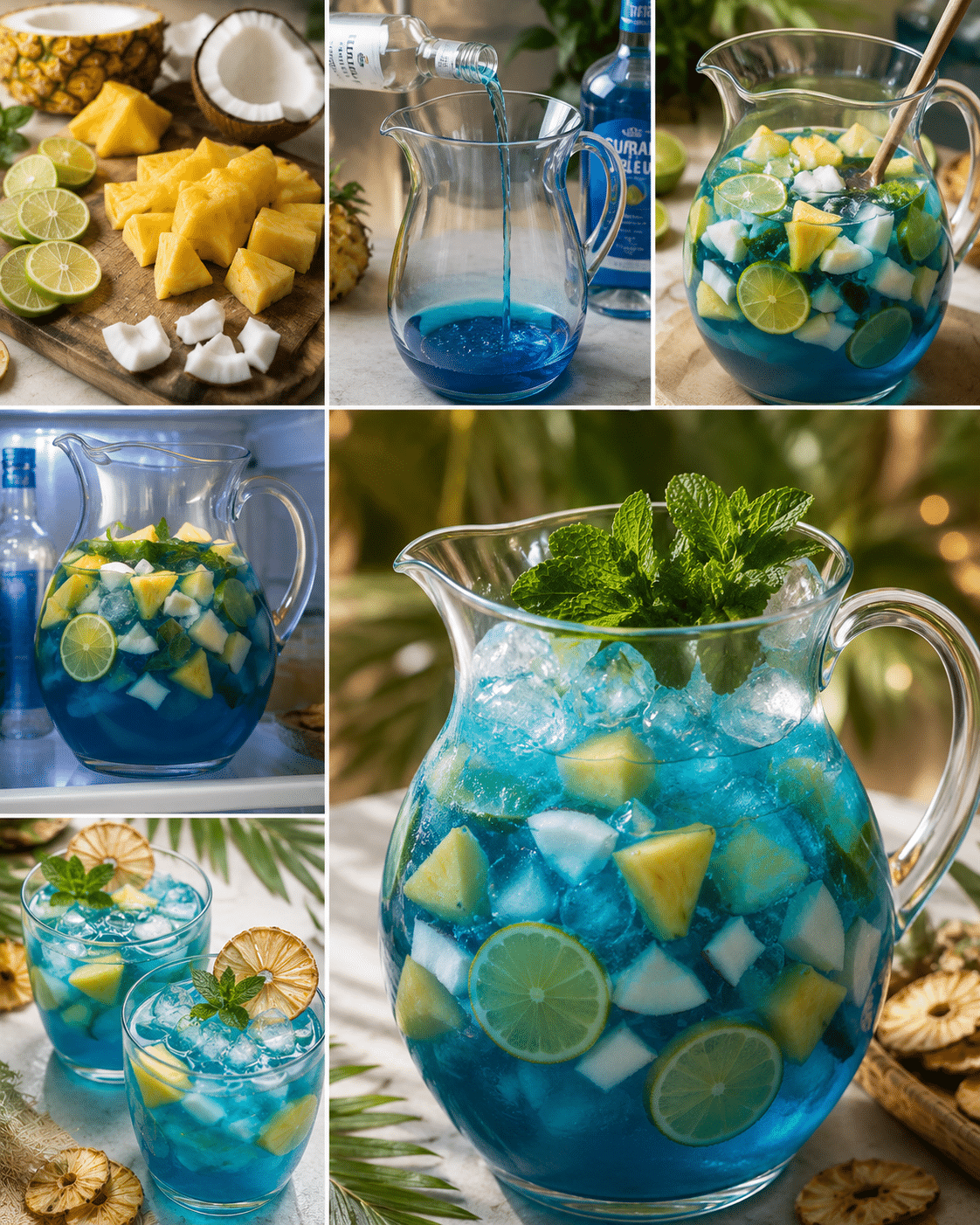 Étape par Étape: Punch Bleu Lagon : la boisson tropicale fraîche et festive qui fait voyager Étape par Étape: Punch Bleu Lagon : la boisson tropicale fraîche et festive qui fait voyager
