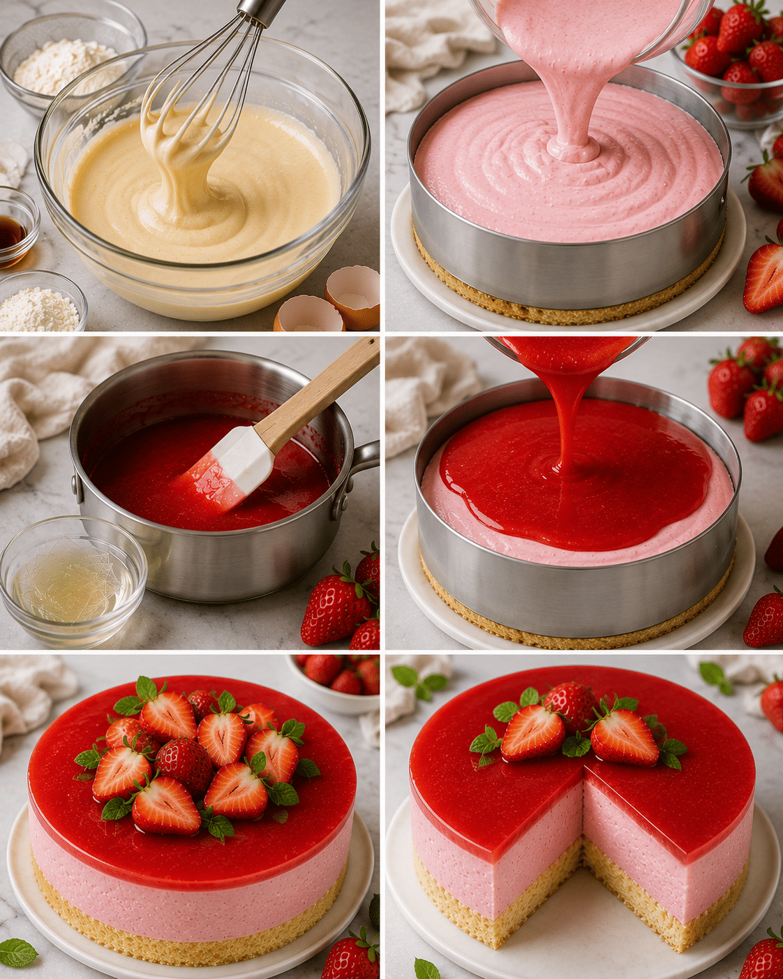 Bavarois aux Fraises sur Génoise : le dessert élégant, frais et gourmand de l’été