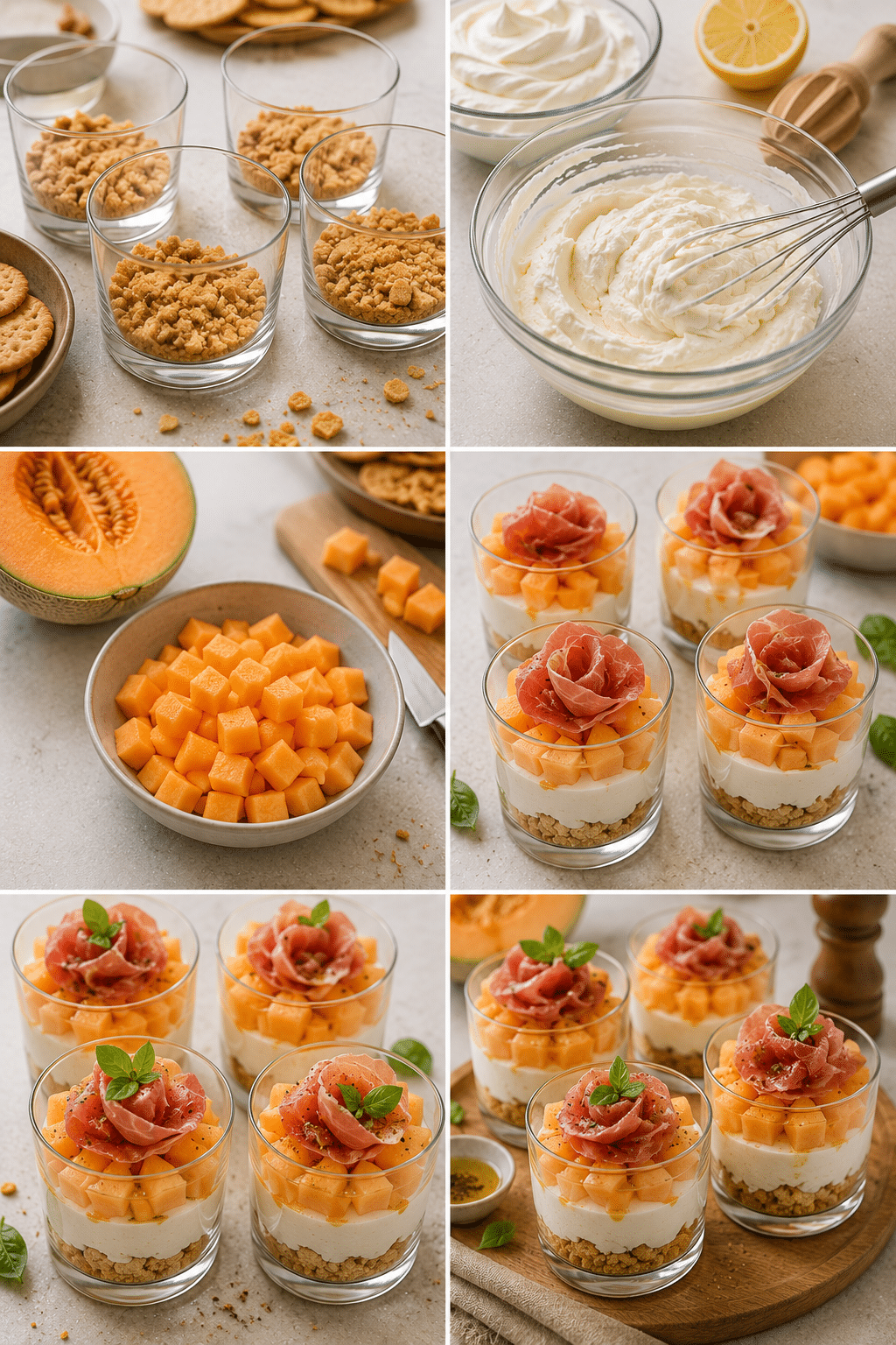 Le tiramisu estival au melon, jambon sec et fromage frais en est le parfait exemple. Avec sa base croustillante aux biscuits salés