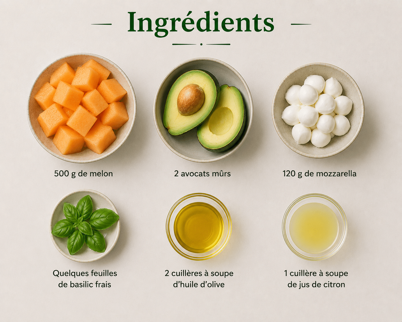 La Liste des Ingrédients : Salade Melon-Avocat : la recette fraîche, colorée et désaltérante de l’été