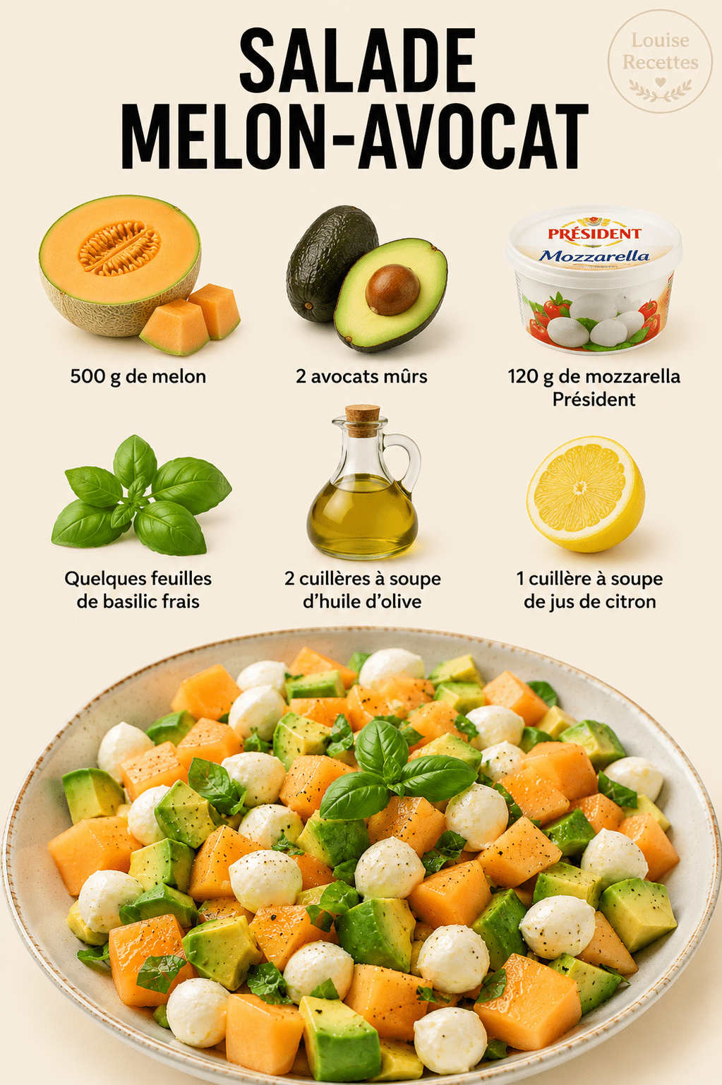 Salade Melon-Avocat : la recette fraîche, colorée et désaltérante de l’été