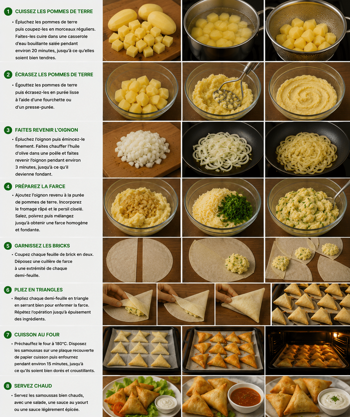 Le Guide de Préparation : Samoussas Pomme de Terre et Fromage : croustillants, fondants et parfaits pour l’apéritif
