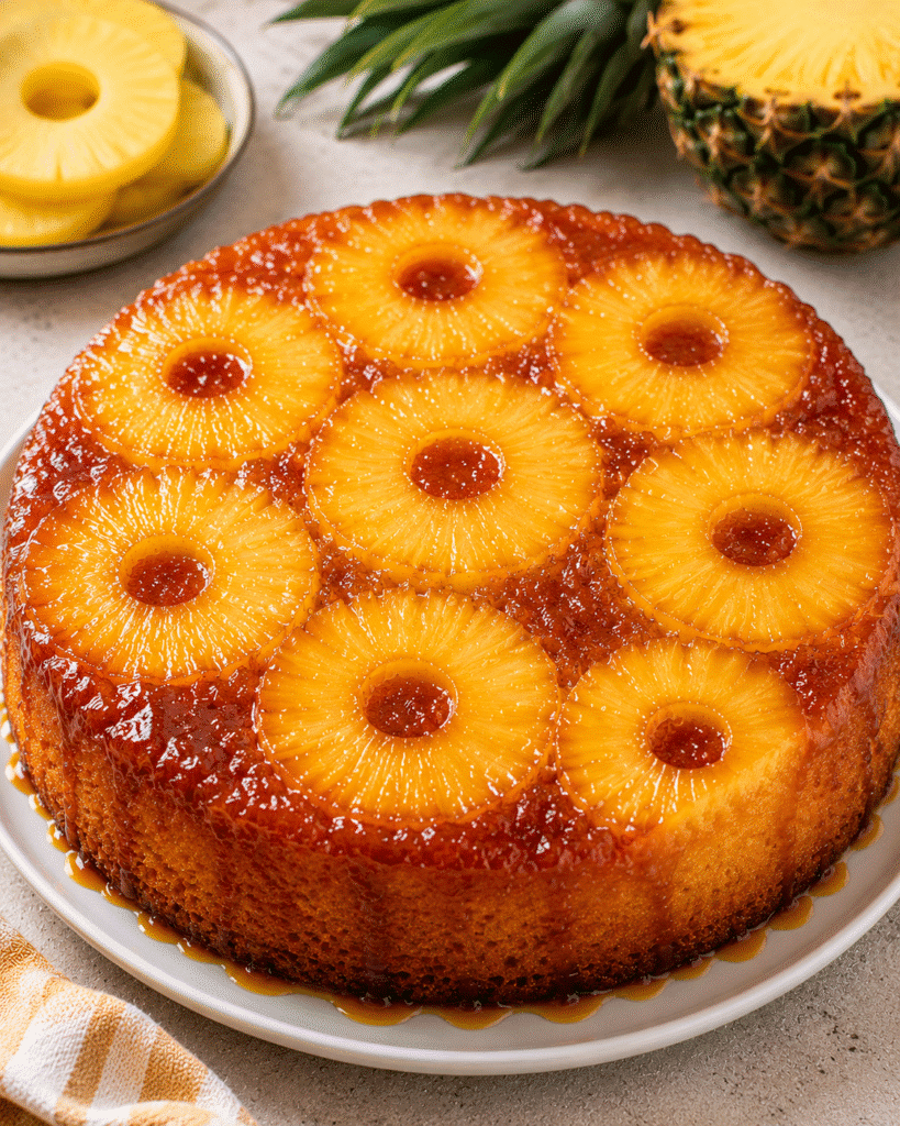 Gâteau Renversé à l’Ananas : le dessert moelleux