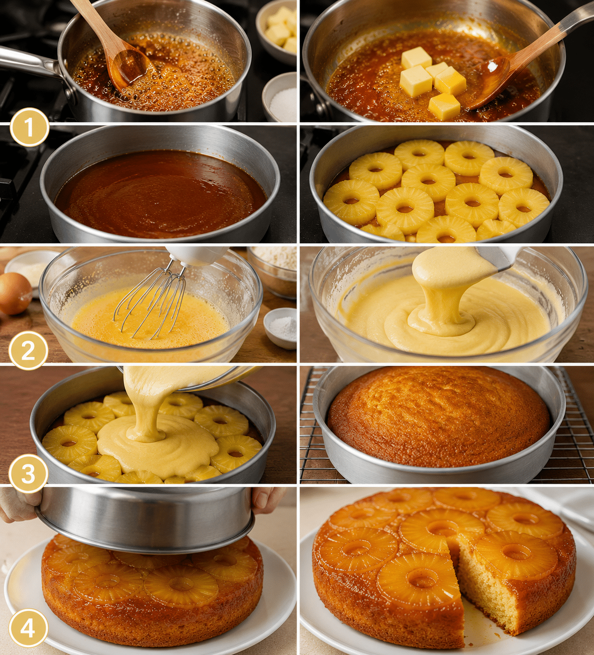 Gâteau Renversé à l’Ananas : le dessert moelleux, caramélisé et irrésistible