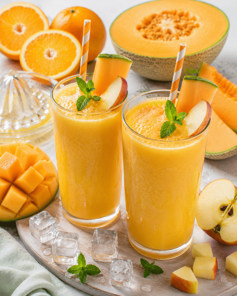 Smoothie Melon Pomme Orange : la boisson fraîche, vitaminée
