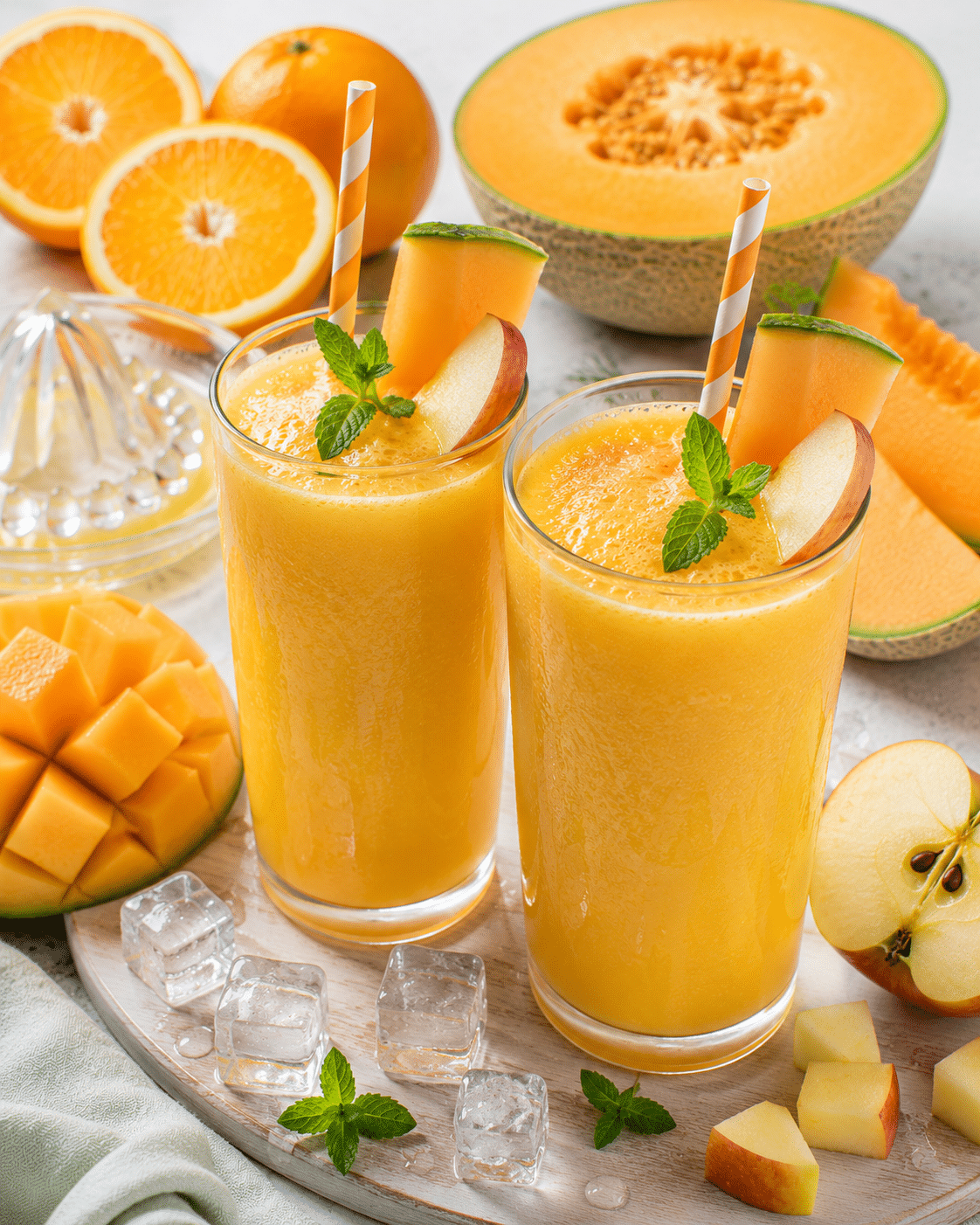 Smoothie Melon Pomme Orange : la boisson fraîche, vitaminée