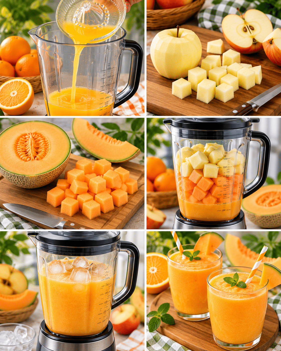 Smoothie Melon Pomme Orange : la boisson fraîche, vitaminée et fruitée de l’été