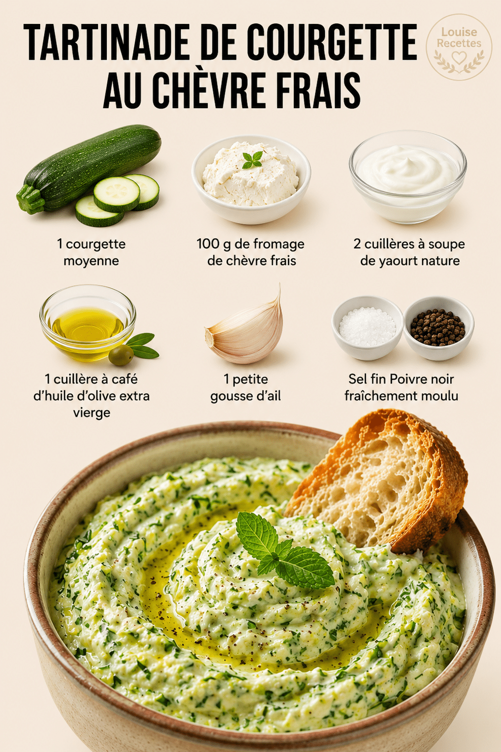 Tartinade de Courgette au Chèvre Frais