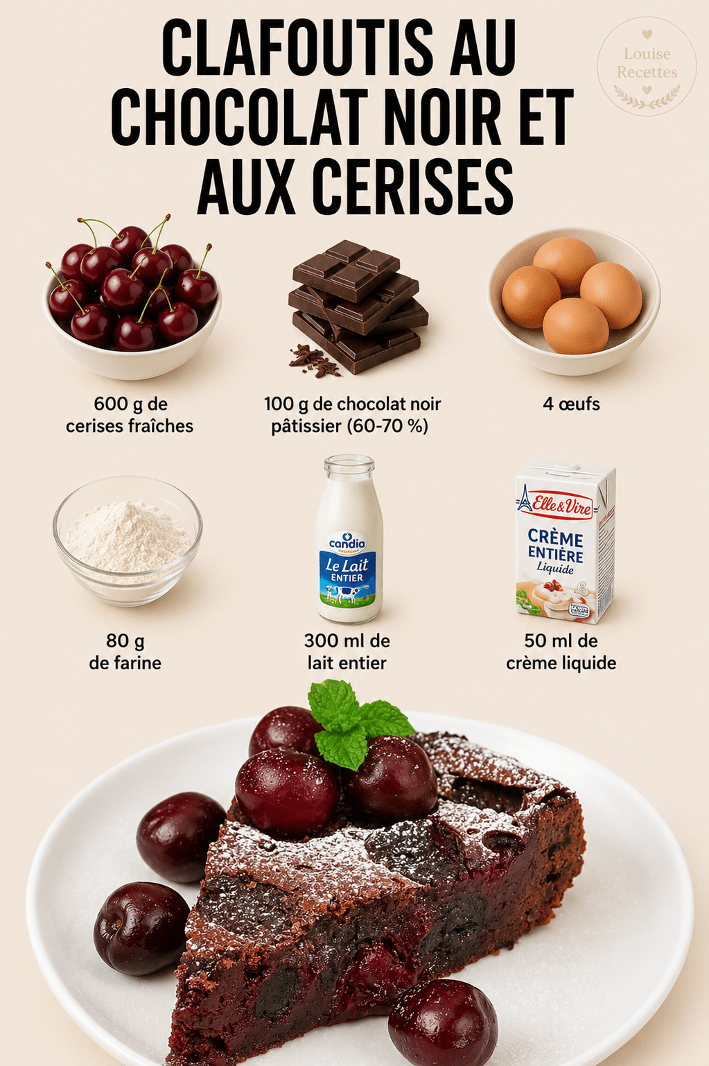 Clafoutis au Chocolat Noir et aux Cerises : la version ultra gourmande du classique