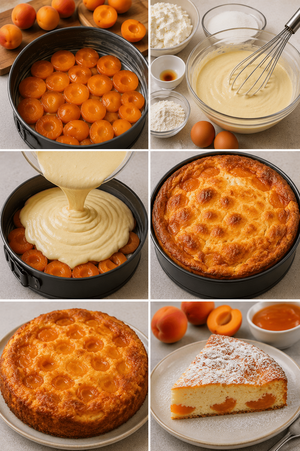 Le Guide de Préparation : Gâteau au Fromage Blanc et Abricots : le dessert moelleux, léger et fondant