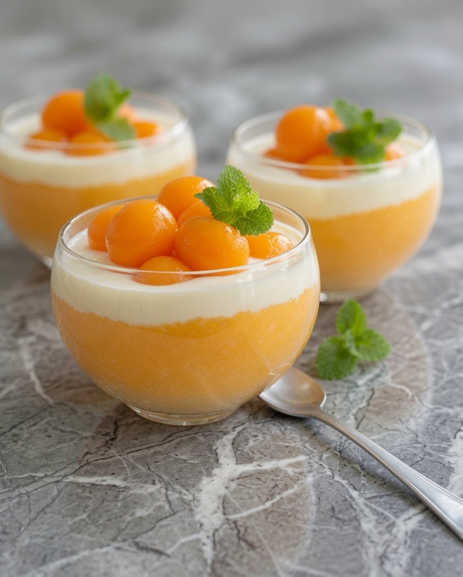 Verrines Mousse de Melon et Crème Mascarponer