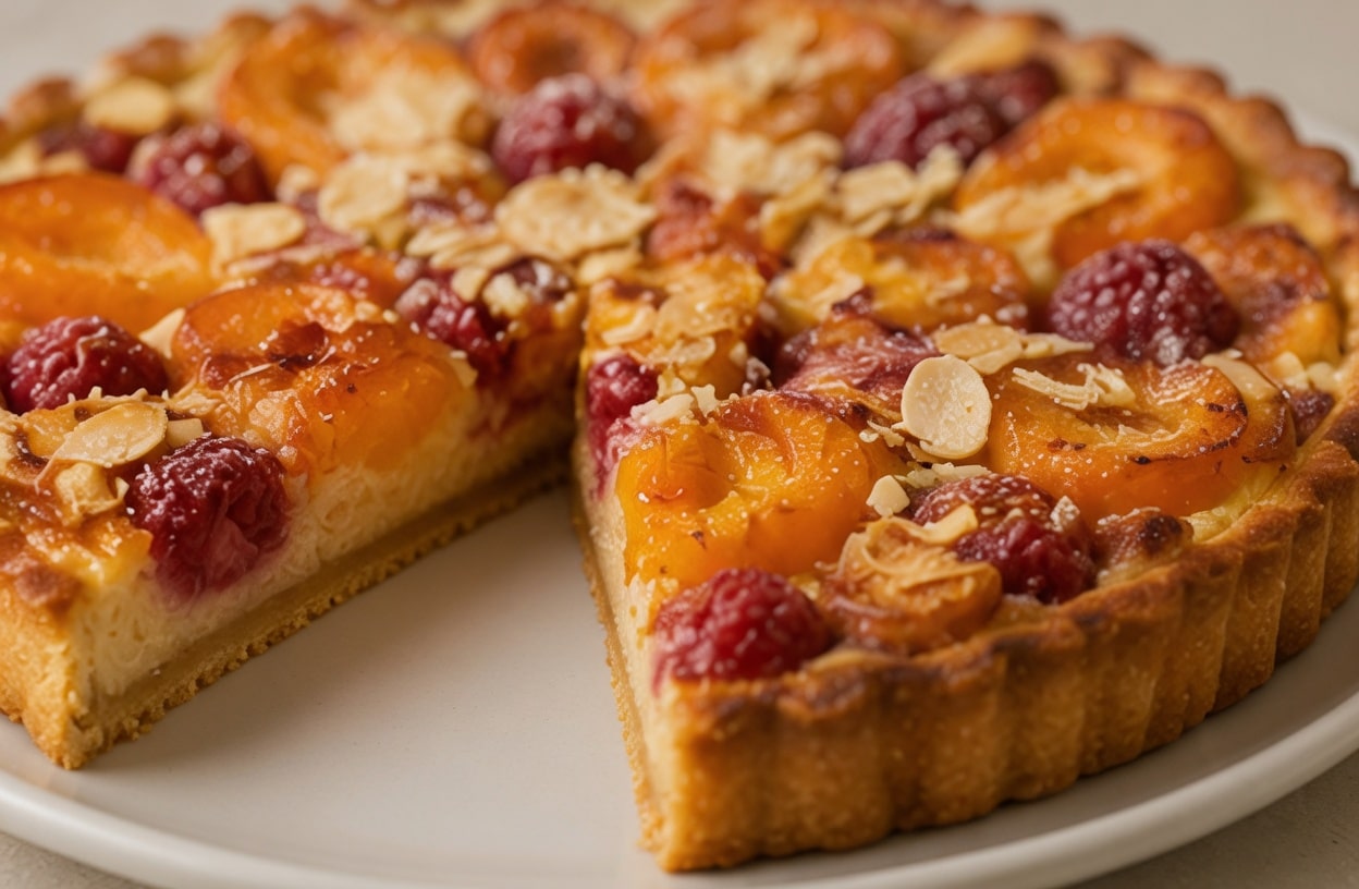 Tarte aux Abricots et aux Framboises :