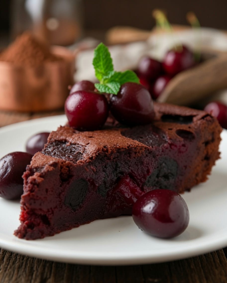 Clafoutis au Chocolat Noir et aux Cerises : la version