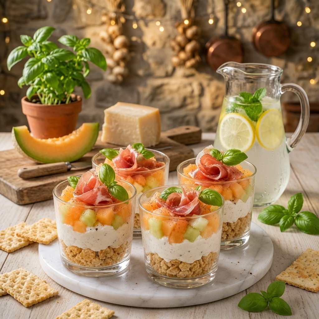 Le tiramisu estival au melon, jambon sec et fromage frais en est le parfait exemple. Avec sa base croustillante aux biscuits salés, sa crème au fromage